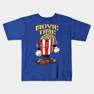 Popcorn Mascot Cartoon Kids T-Shirt